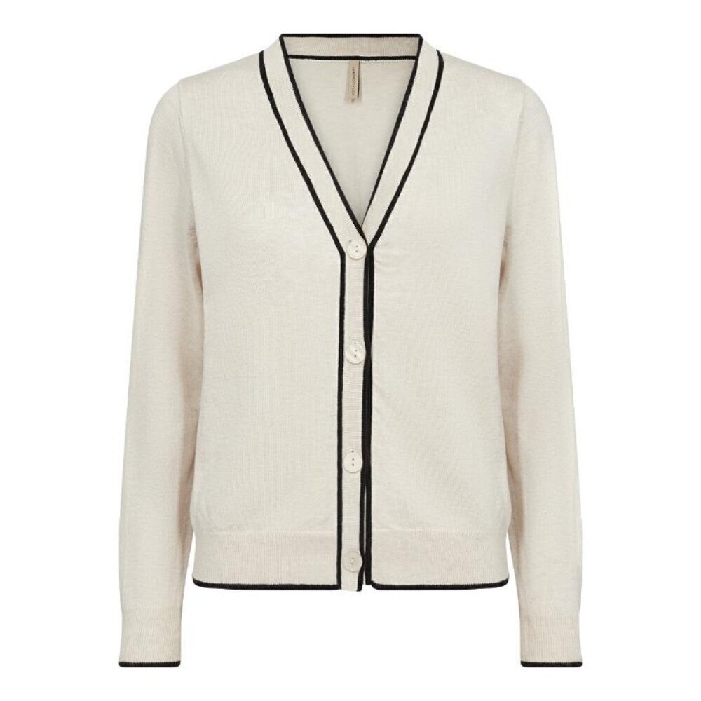 NWT SOYA CONCEPT Cream & Black Button Down Cardigan Regular Fit